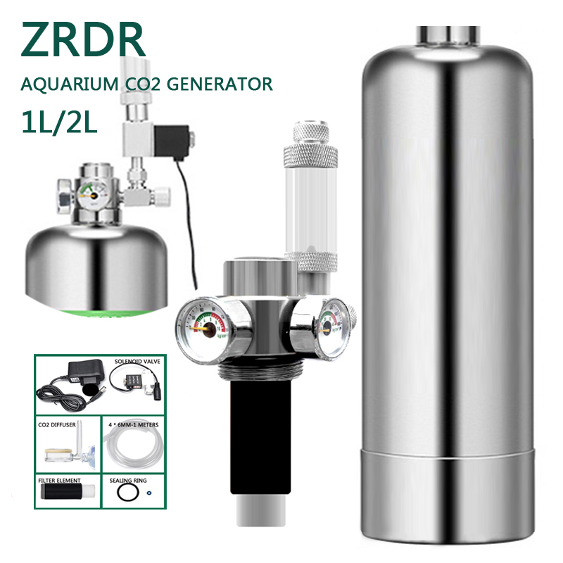 Planted Aquarium Accessories - ZRDR Aquarium CO2-generator Dubbele manometer Bellenmeter
