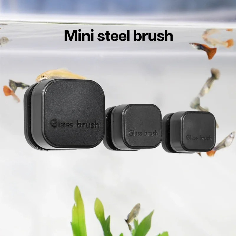 Planted Aquarium Cleaning - Mini vierkante magnetische borstel Aquariumglasreiniger Krasbestendig
