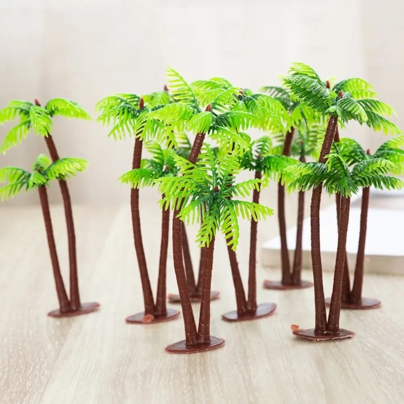 Aquarium Planted Tree - 10/20/30/40/50 Stuks Boomdecoratie Kokosnoot Miniatuurplanten Palmen