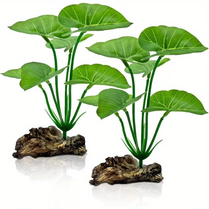 Aquarium Planted Tree - 1pc Kunstmatige Aquariumplanten Realistische Drijvende Bladeren