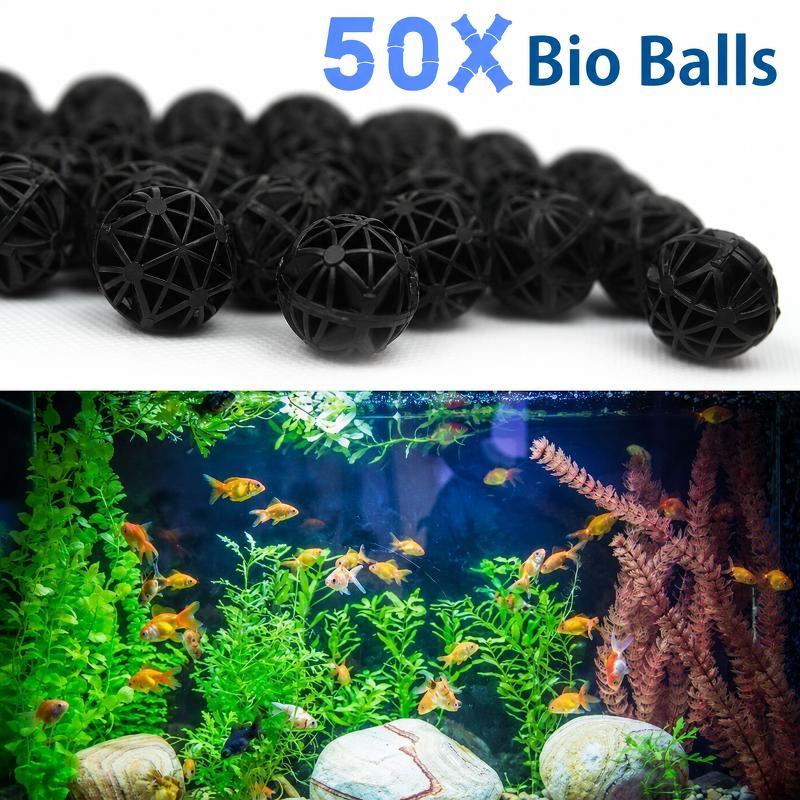 Planted Aquarium Accessories - 50 stuks 16mm aquarium biofilterballen viskom