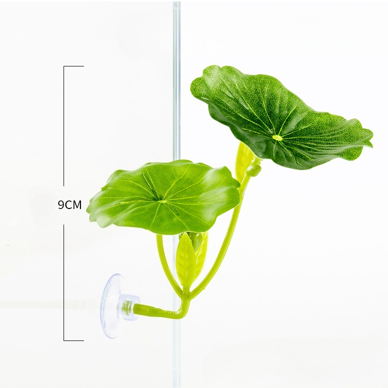 Aquarium Planted Tree - Kunstmatige Betta-bladhangmat met sterke zuignap, stressverminderend,