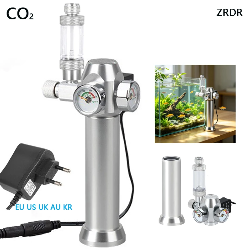 Planted Aquarium Accessories - Aquarium CO2 Regulator Magneetventiel Bubble Counter