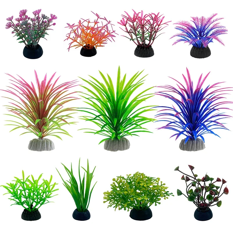 Aquarium Planted Tree - PVC Aquarium Decoratieve Simulatie Kunstmatige Bladeren