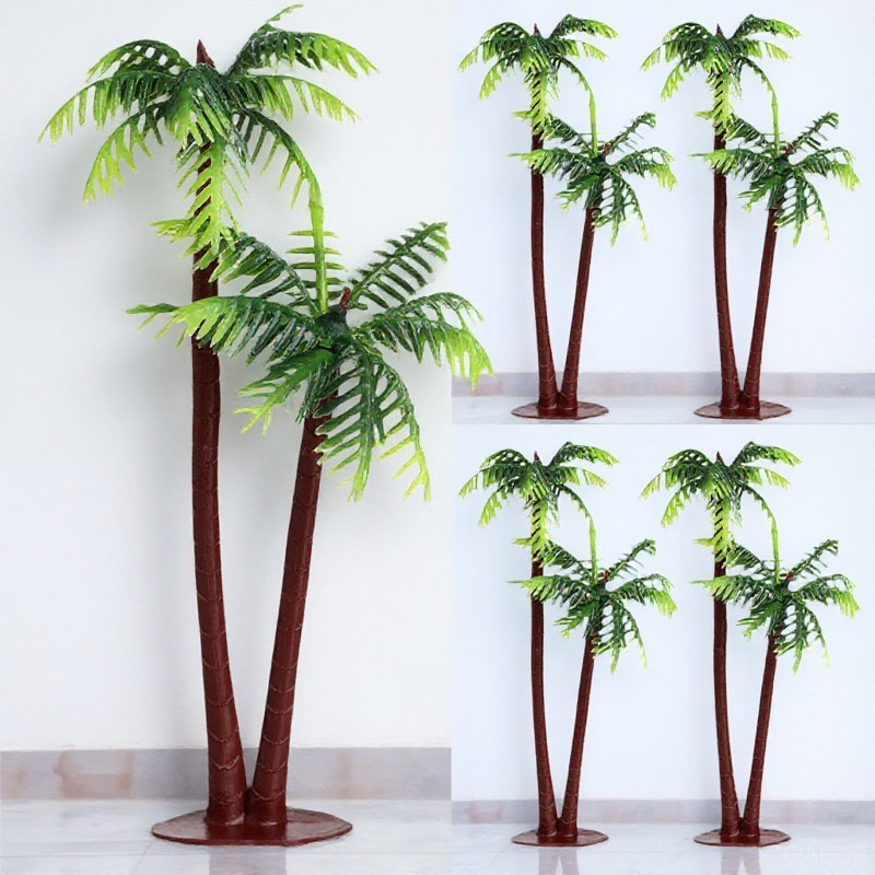 Aquarium Planted Tree - 5 stuks kunstmatige kokospalm decoratie realistische