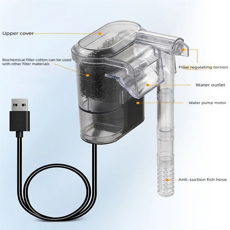 Mini hangend USB-filter voor a - Planted Aquarium Cleaning recensie en prijs