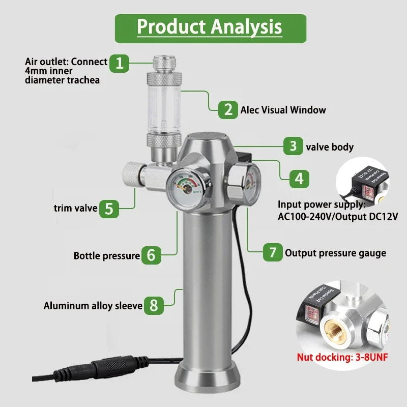 Aquarium CO2 Regulator Magneet - Planted Aquarium Accessories recensie en prijs